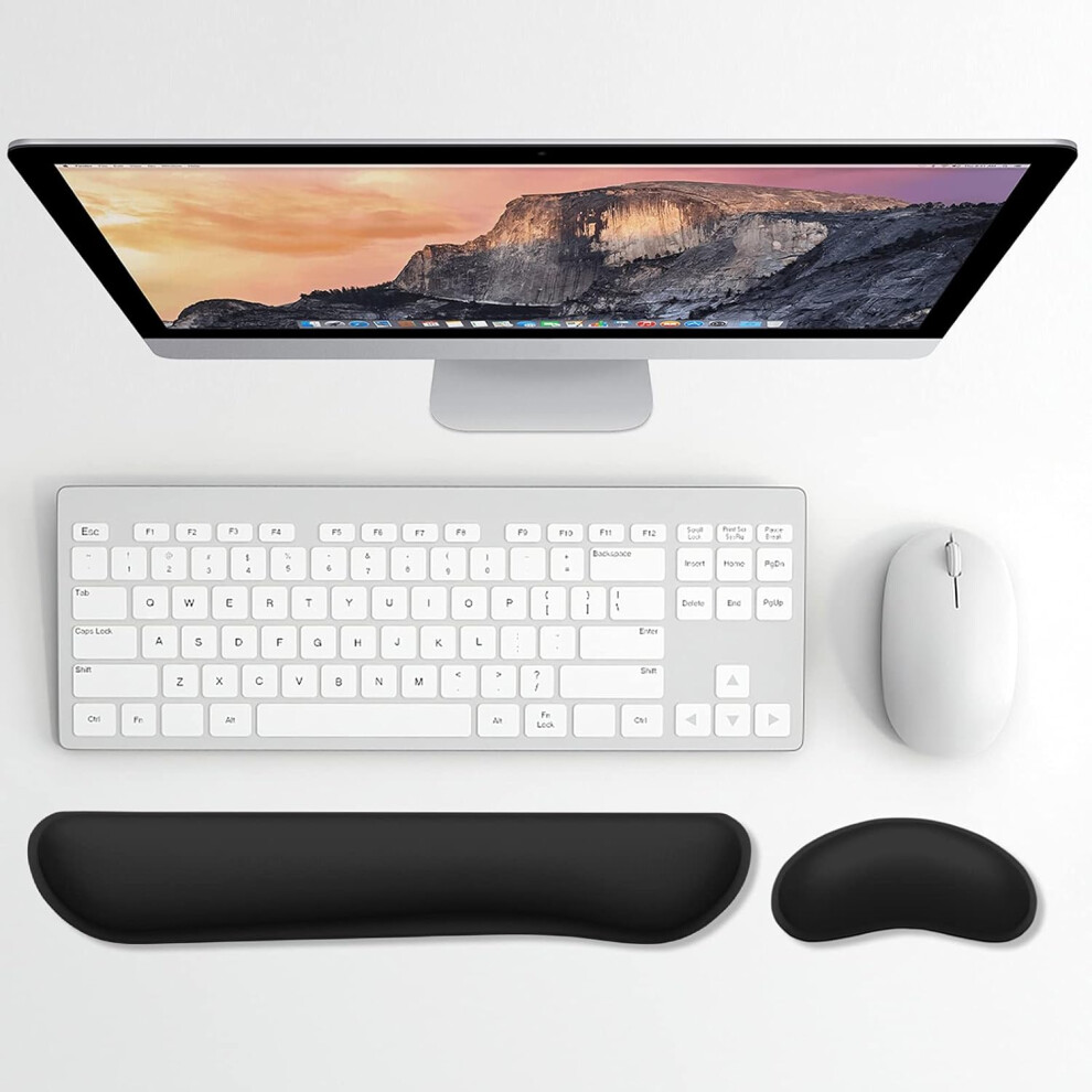 Comfortable Typing Companion, Ergonomic Wrist Rests With Memory Foam, Non-Slip Base For Stable Support, Enhance Your Gaming And Work Experience 9128293457569
