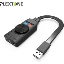 7.1-Channel External Usb Sound Card, Xear 3D Virtual Surround Audio Adapter For Enhanced Gaming Experience, Plug And Play Functionality, Supports