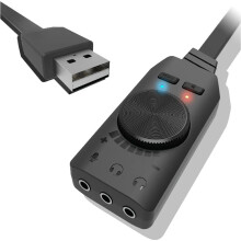 Som surround virtual 7.1, Plug and Play, USB padrão internacional, sem necessidade de drivers, controle de volume, para desktop ou notebook, ampla