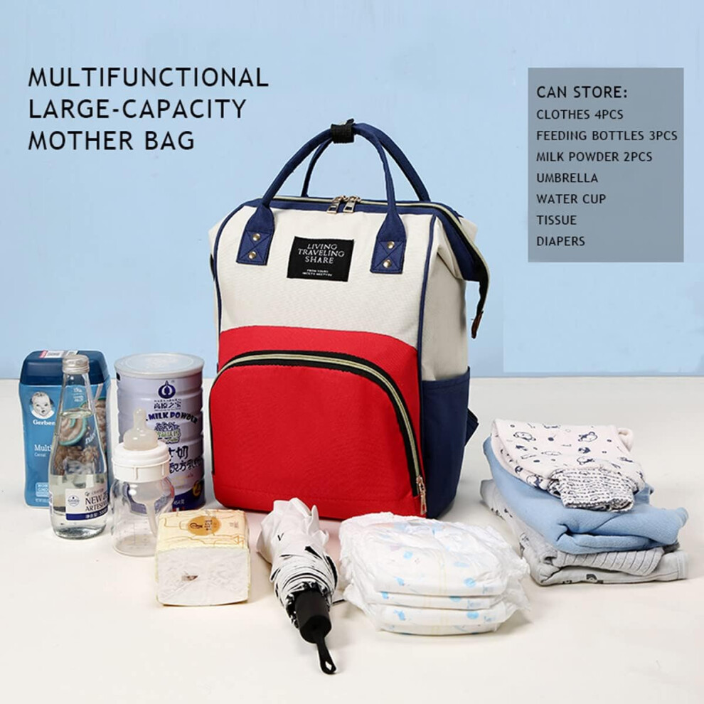 Diaper Bag Backpack, Durable and Waterproof Stylish Functional Lightweight with Multi-Pockets Mummy Bag, Suitable for Many Occasions with Organizing