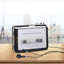 Élégance intemporelle : Convertisseur cassette vers MP3, Walkman portable avec fonction d’inversion automatique, capture de cassettes USB,