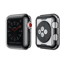 Flexible Premium-TPU-Hülle, Rundumschutz, stoßfeste Schutzhülle mit Schnappverschluss für Apple Watch 42 mm, einfache Installation dank glatter