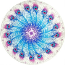 Round Revelry: Microfiber Water Absorbent, Heat Resistant Mats, PVC Woven Placemats, Non-fading Colorful Pattern, Boho Decor Multipurpose For Indoor