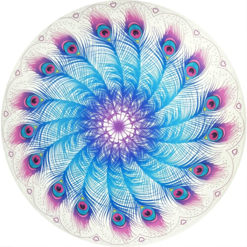 Mandala Majesty: Πατάκια ανθεκτικά στη θερμότητα, σουπλά από PVC, ελαστικές ταινίες ακμής,