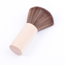 Spazzola con manico in legno per saloni professionali, spazzola antistatica per la pulizia dei barbieri con fibre morbide, impugnatura comoda per la