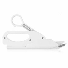 Elektrische Mehrzweckschere, komfortabler Griff mit Sicherheitsfunktionen zum Schneiden von Papier, Gummiband, Stoff und Leder, kabelloses Design.