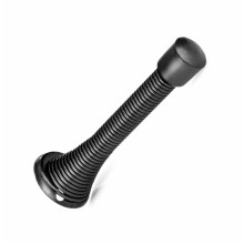 Verstellbarer Türstopper mit Feder, Schutz vor Beschädigungen, einfache Montage, Rahmen aus hochfestem Kohlenstoffstahl, schwarzer Gummipuffer,