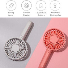 Versatile Mini Portable Handheld Fan, Silent Design Compact Lightweight, Fast Rechargeable Via Usb-C For Home Office Outdoors (Red)