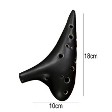 Ocarina voor muziekliefhebbers, 12-gaats alt-C ocarina met een breed klankbereik, keramische constructie, op hoge temperatuur gebakken