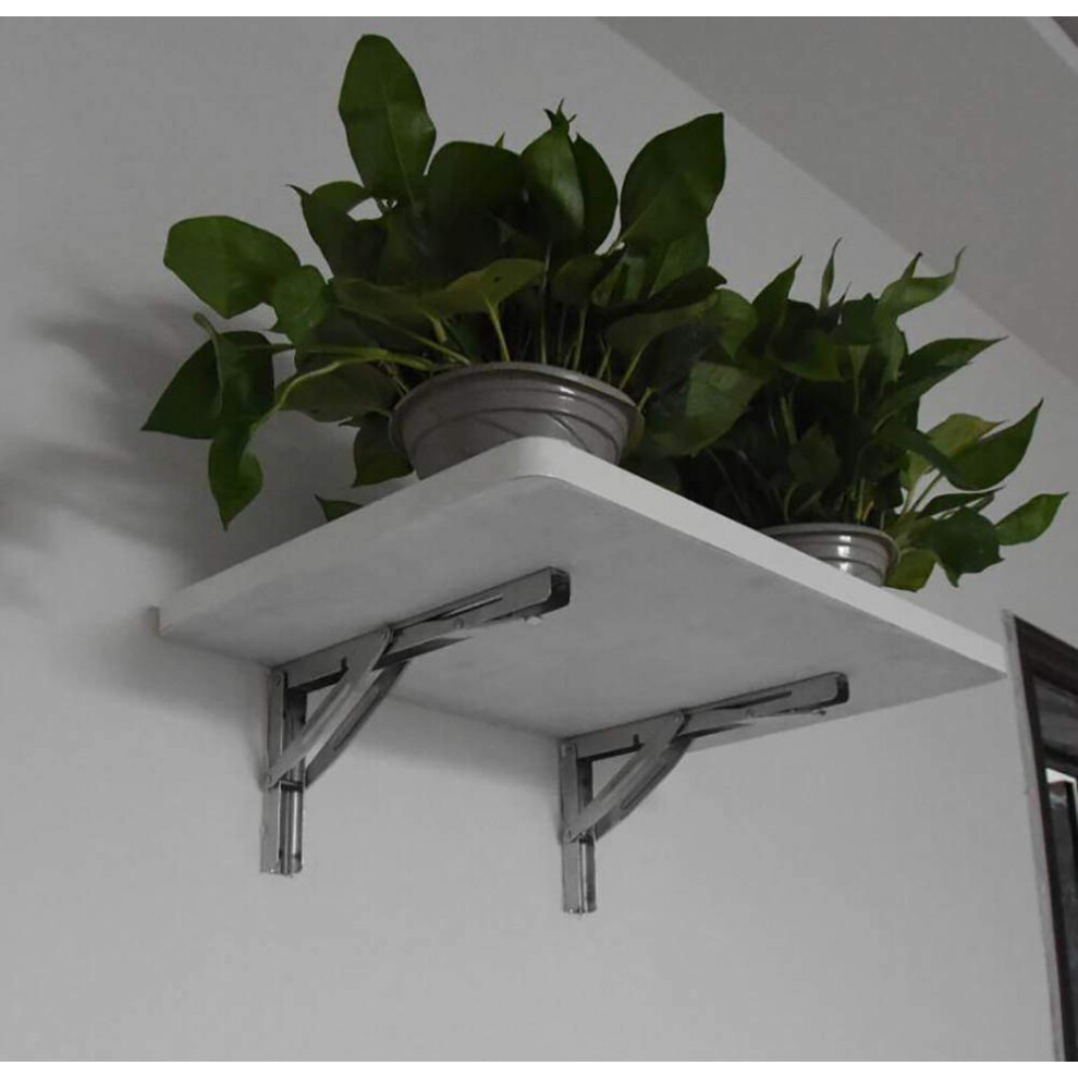 Space-Saving Triangle Structure Support, Heavy Duty Stainless Steel Collapsible Brackets, 12", 550Lbs Max Load, Ideal For Boat Shelves & Temporary 9128293527675