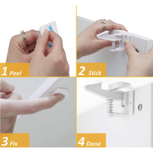 Innovative Babysicherungen für Schränke, einfache Installation für sofortigen Schutz, unsichtbares Design für Schränke und Schubladen, kein