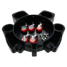 Car Wash Bucket Dolly with Wheels, Heavy Duty Roller for Waxing and Detailing, 27.5cm