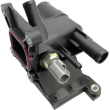 Schwarzer Thermostat-Kühlmittelauslass für Mazda 3 5 6 (2006-2013)