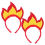 Fire Flame Headband 2Pcs Red Soft Felt Halloween Hair Hoop 5