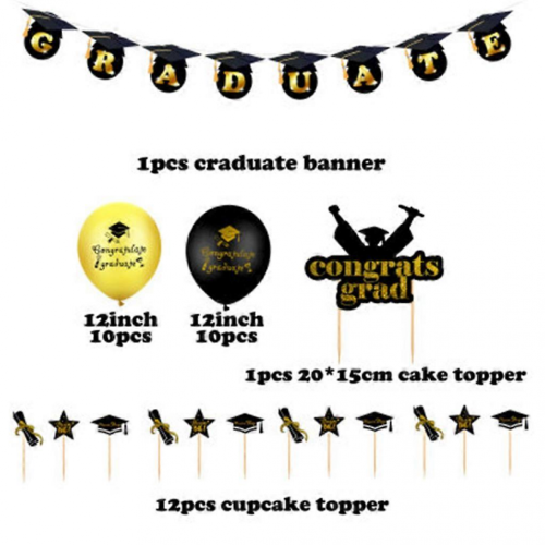 Set 5 Graduation Party Balloon Combination for Banner Ceremony Decor 2