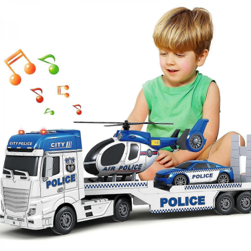 25 camion della polizia giocattolo con luci e suoni per bambini