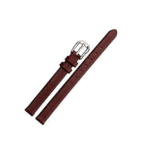 Cinturino per orologio da donna in vera pelle sottile marrone da 6 mm con fibbia ad ardiglione