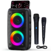 2025 New Karaoke Machine For Adults Kids, Portable Bluetooth Speaker With 2 Microphones