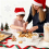 Christmas Cookie Box with Lid, Gingerbread Man Snowflake Tree Serving Tray for Snacks Candy Food 4