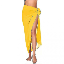 Yellow Women's Soft Sarong Swimsuit Cover-up Pareo Beachwear