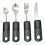 Black Silver 4pcs Bendable Cutlery Adaptive Weighted Utensils for Adults Elderly Disabled 1