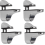 Adjustable Glass Shelf Bracket, 4 Pcs Wall Mounted Glass Clamp for Shelf 1