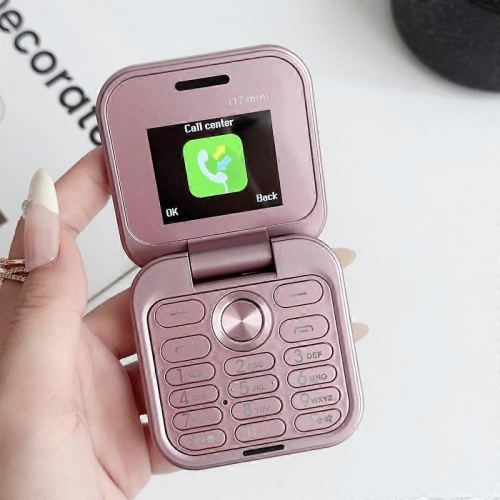 Multicolor Black i17 Mini Dual SIM 2G 32MB+32MB Flip Foldable Elderly Mobile Phone 2