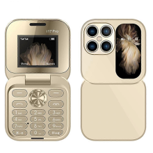 Multicolor Goldi17 Mini Dual SIM 2G 32MB+32MB Flip Foldable Elderly Phone - Black