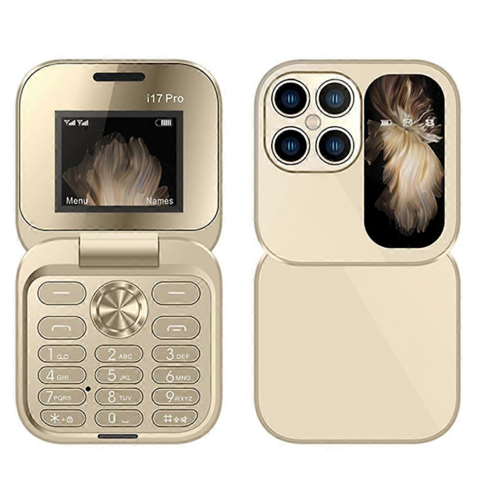 Multicolor Goldi17 Mini Dual Sim 2G 32Mb+32Mb Flip Foldable Elderly Phone - Black 7057162690764