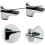 Adjustable Glass Shelf Bracket, 4 Pcs Wall Mounted Glass Clamp for Shelf 2