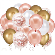 Package 10 Inflatable Confetti Balloon Colorful Latex Balloon Set for Baby Shower Birthday Party Decor