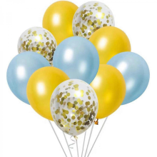 7 Inflatable Confetti Balloon Colorful Latex Balloon Set for Baby Shower Theme Party Birthday Decor