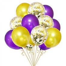 Package 6 Colorful Inflatable Confetti Balloon Set for Baby Shower Birthday Party Decor