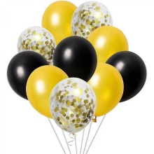 Package 8 Inflatable Confetti Balloon Colorful Latex Balloon Set for Baby Shower Theme Birthday Party Decorations