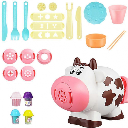 Kids DIY Playdough Set with Colorful Clay & Kitchen Tools - Reusable 1