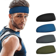 Men's Sports Headbands (4-Pack), Moisture Wicking for Running, Cycling, Football, Yoga, Women & Men