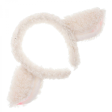 Beige 28.00X17.00X2.00CM Cute Lamb Ear Hair Band for Cosplay Costume Performance Plush Animal Ears Hairband
