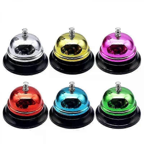 1pc 65mm Multi-color Hand Bell Christmas Dining Table Summoning Kitchen Hotel Counter Reception 2