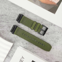 Cinturino in nylon verde per Garmin Fenix 8 43mm/Fenix 7S Pro 20mm regolabile