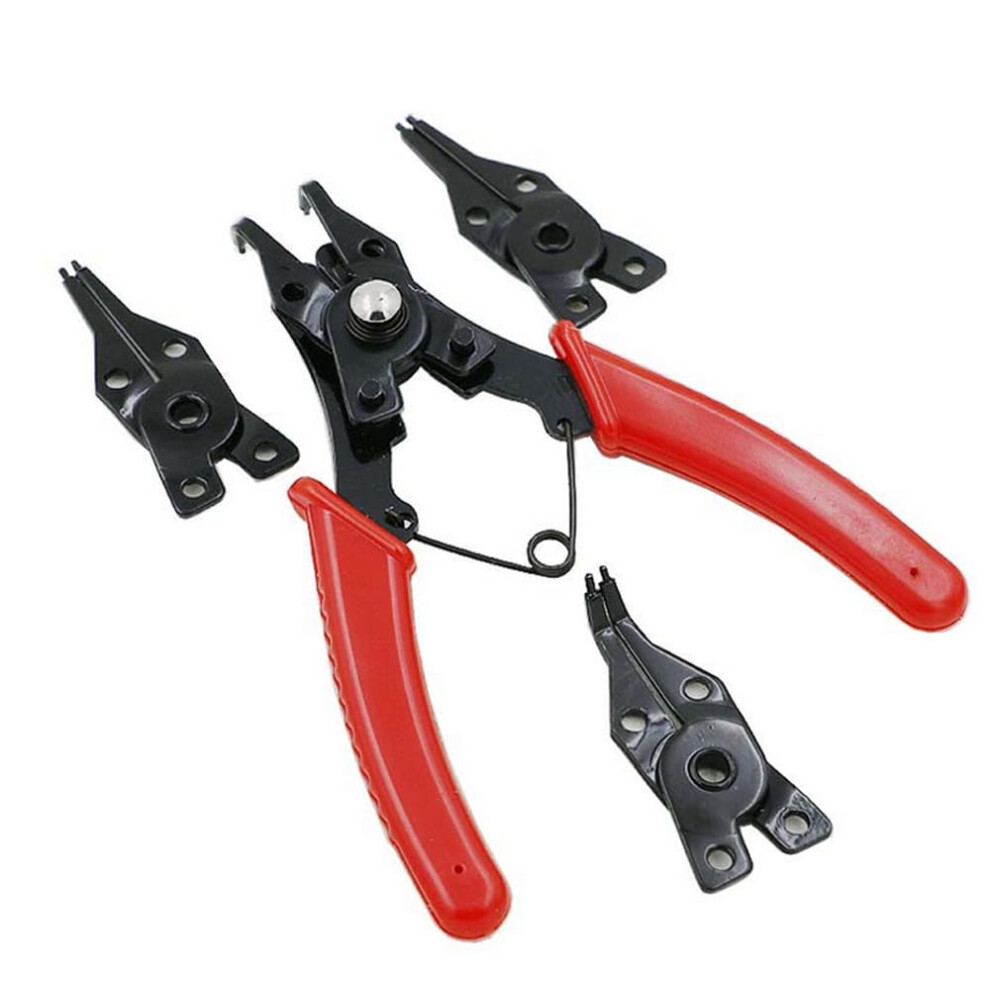 4 In 1 Snap Ring Pliers Set 5 Inch With 4 Interchangeable Heads For Internal And External Circlips 9426802359848