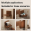 Wall Mounted Folding Chair Solid Wood Entryway Stool Bench Shower Seat Foldable Bathroom Stool Peach Color 4