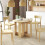 Homcom HOMCOM Folding Dining Table Foldable Drop Leaf Dinner Table for Kitchen Oak 1