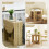 Homcom HOMCOM Folding Dining Table Foldable Drop Leaf Dinner Table for Kitchen Oak 4
