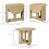 Homcom HOMCOM Folding Dining Table Foldable Drop Leaf Dinner Table for Kitchen Oak 3