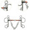 Horse Bit Training Equipment Snaffle Bit 135mm with Curb Chain Durable Equestrian Chewing Bit All-Purpose 5
