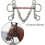 Horse Bit Training Equipment Snaffle Bit 135mm with Curb Chain Durable Equestrian Chewing Bit All-Purpose 4