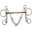 Horse Bit Training Equipment Snaffle Bit 135mm with Curb Chain Durable Equestrian Chewing Bit All-Purpose 2