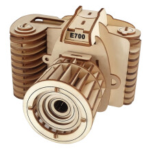 3D Puzzle Model Kits, Wooden 3D Puzzle Camera Model Puzzle Toy for Kids, Educational Toys for Kids