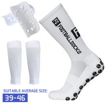 Anti-Rutsch Fußball-Socken, Wadenmanschetten & Beinschützer Set für Sport, 39-46