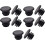 Bicycle end caps, handlebar grips, end plug set, black, 10 pieces 3